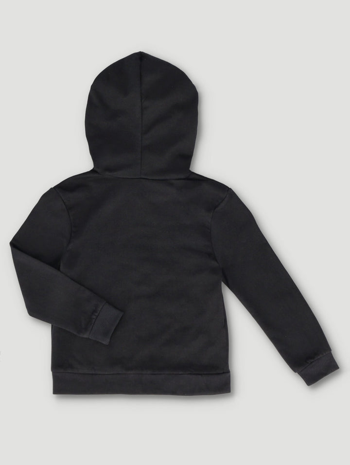 Zip Through Hoody - Black