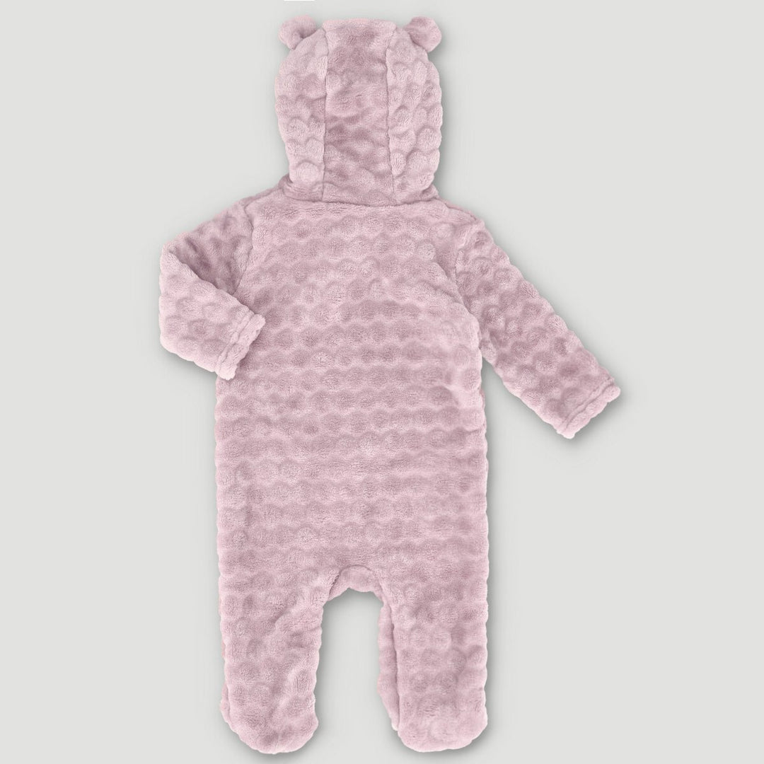 Long Sleeve Hooded Babygrow - Lilac