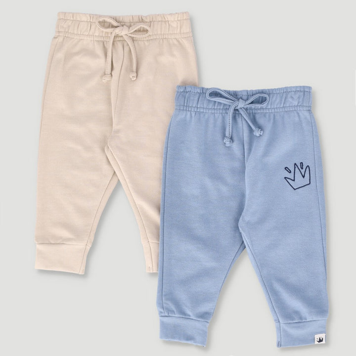 Baby Boys 2 Pack Jogger - Mid Blue