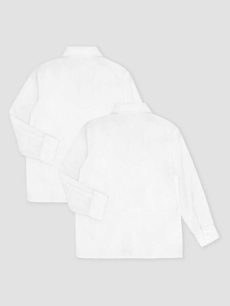 Boys 2 Pack Regular Neck Short Sleeve Shirt - White