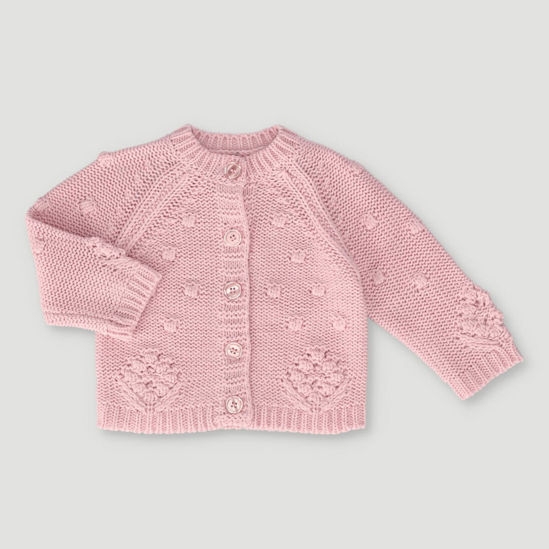 Long Sleeve Chunky Cardigan - Lilac