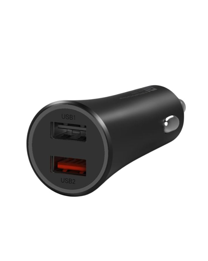 37W Dual Port Car Charger - Black