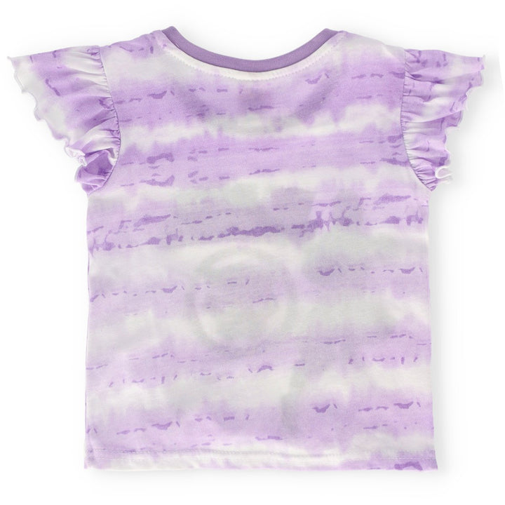 Pre-Girls Short Sleeve Black Panther All Over Print Top - Purple