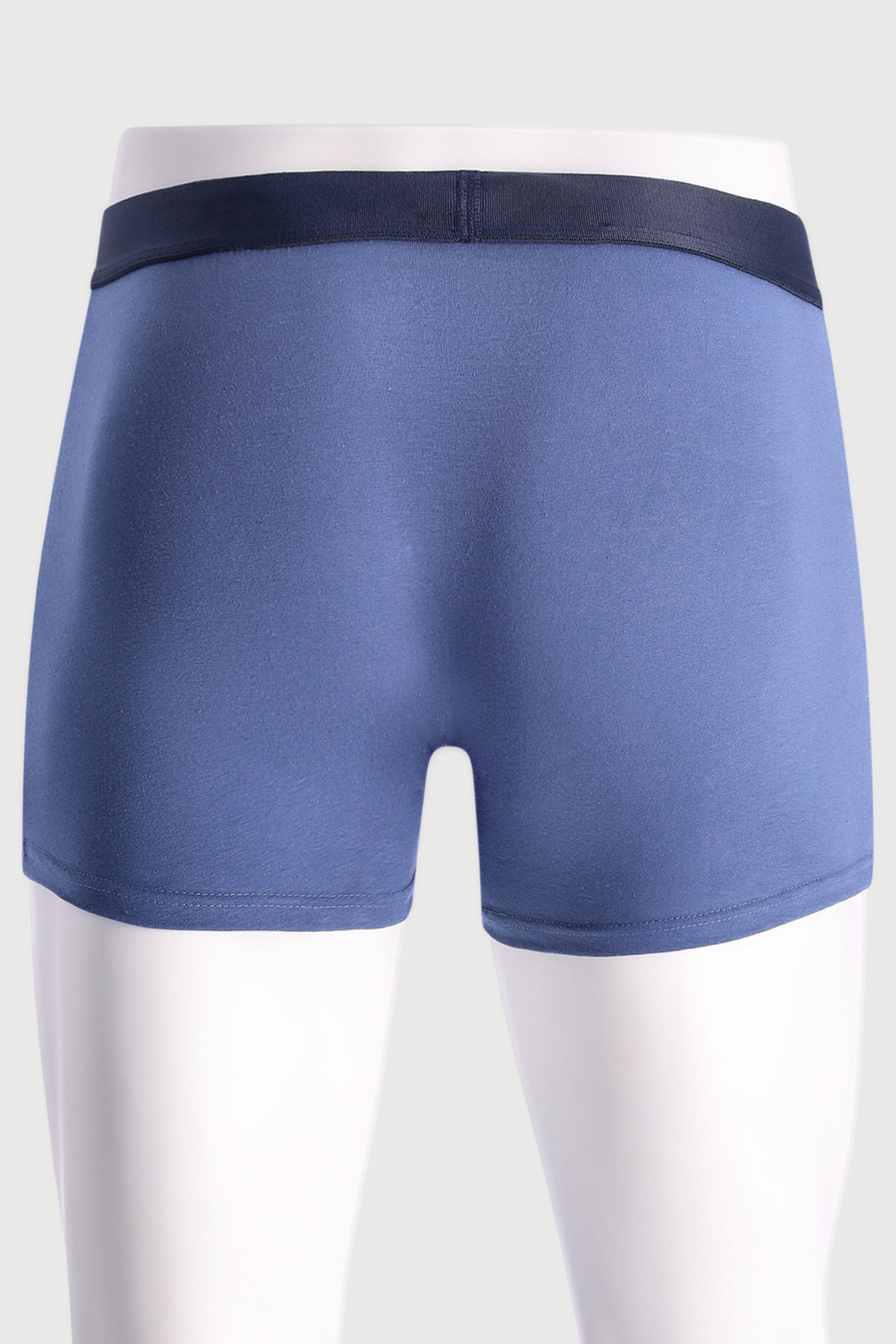 Men's 3 Pack Plain Knitted Trunks - Blue