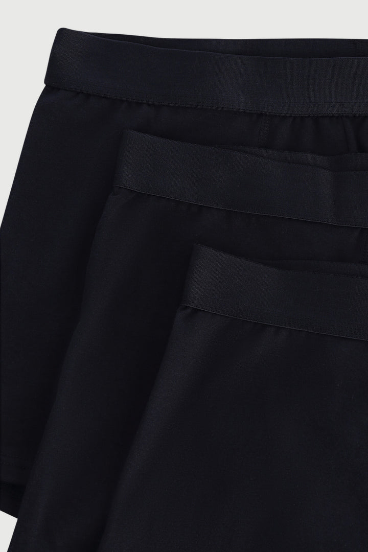 Men's 3 Pack Plain Trunk - Black