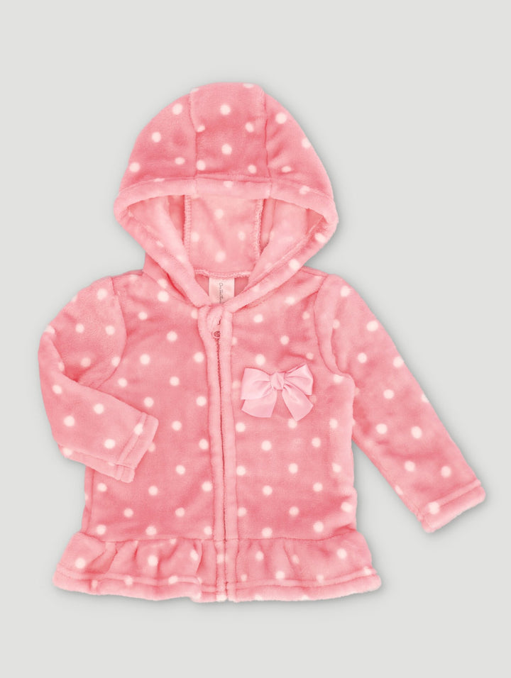 Spotted FleeceÂ Jacket - Pink