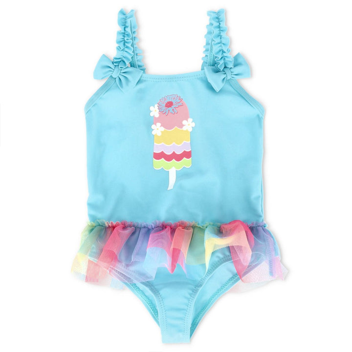 Baby Girls Ice Cream Swimsuit - Blue