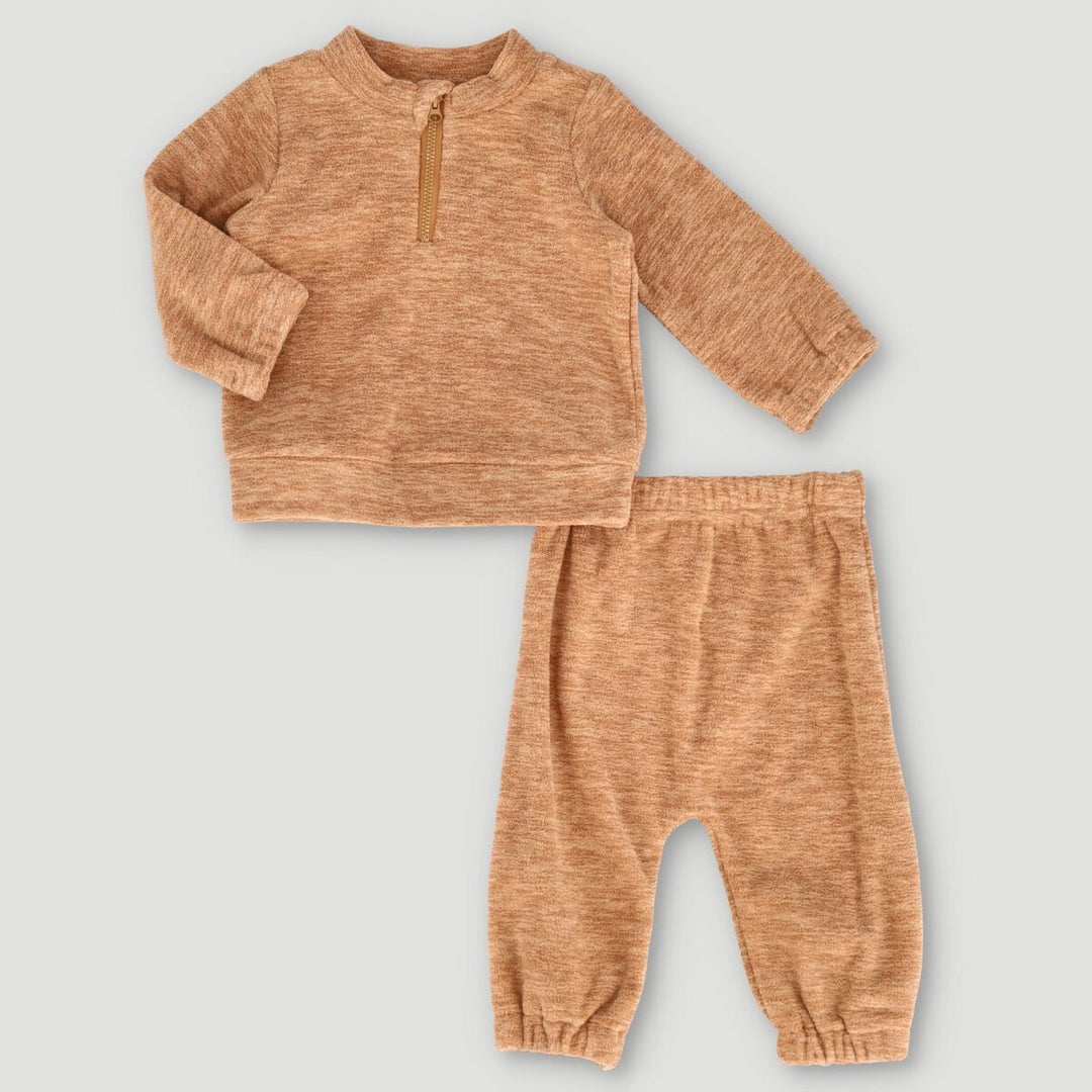 Polarfleece Zip Set - Tan