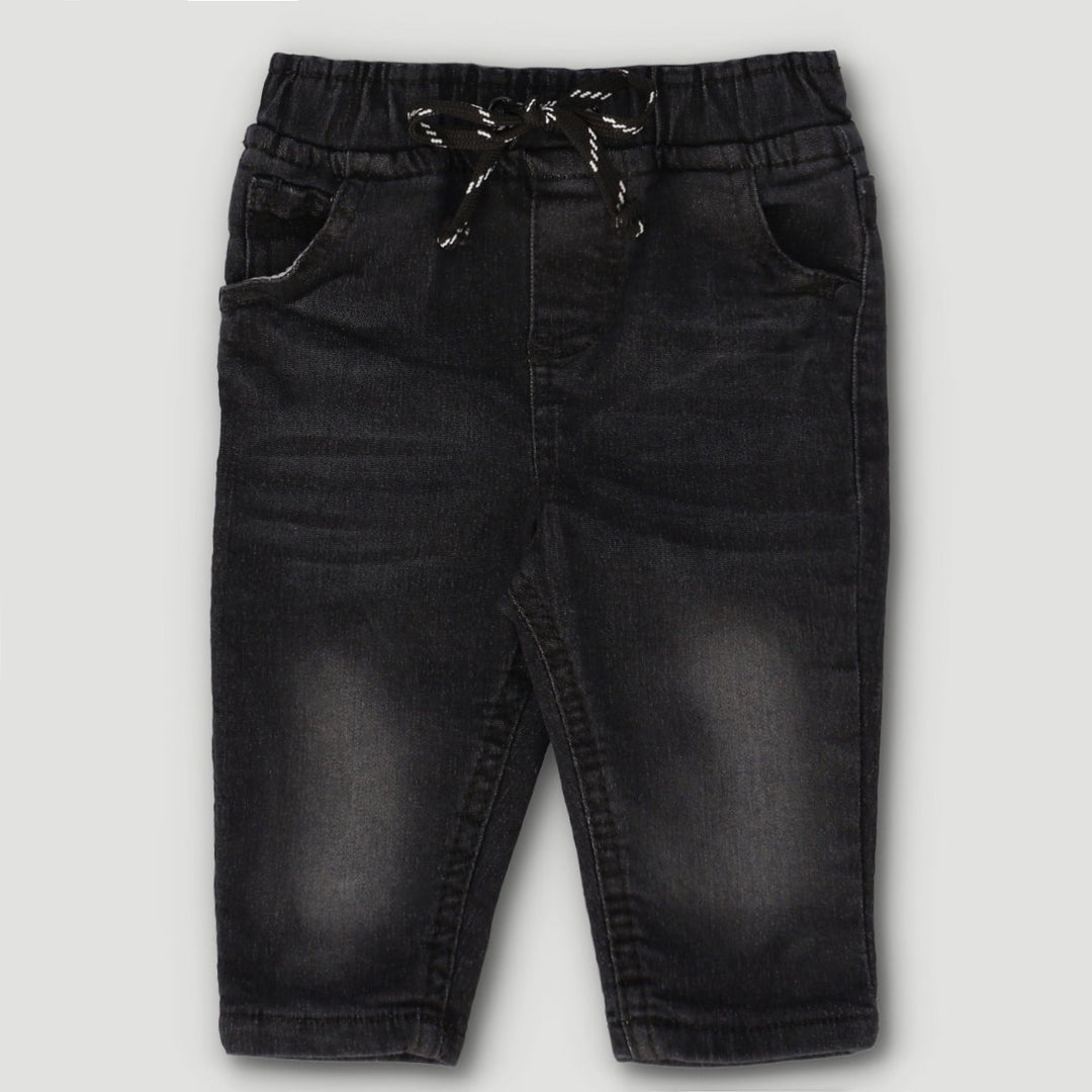 Slim Leg Pull On Denim Jean - Black