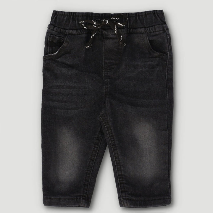 Slim Leg Pull On Denim Jean - Black