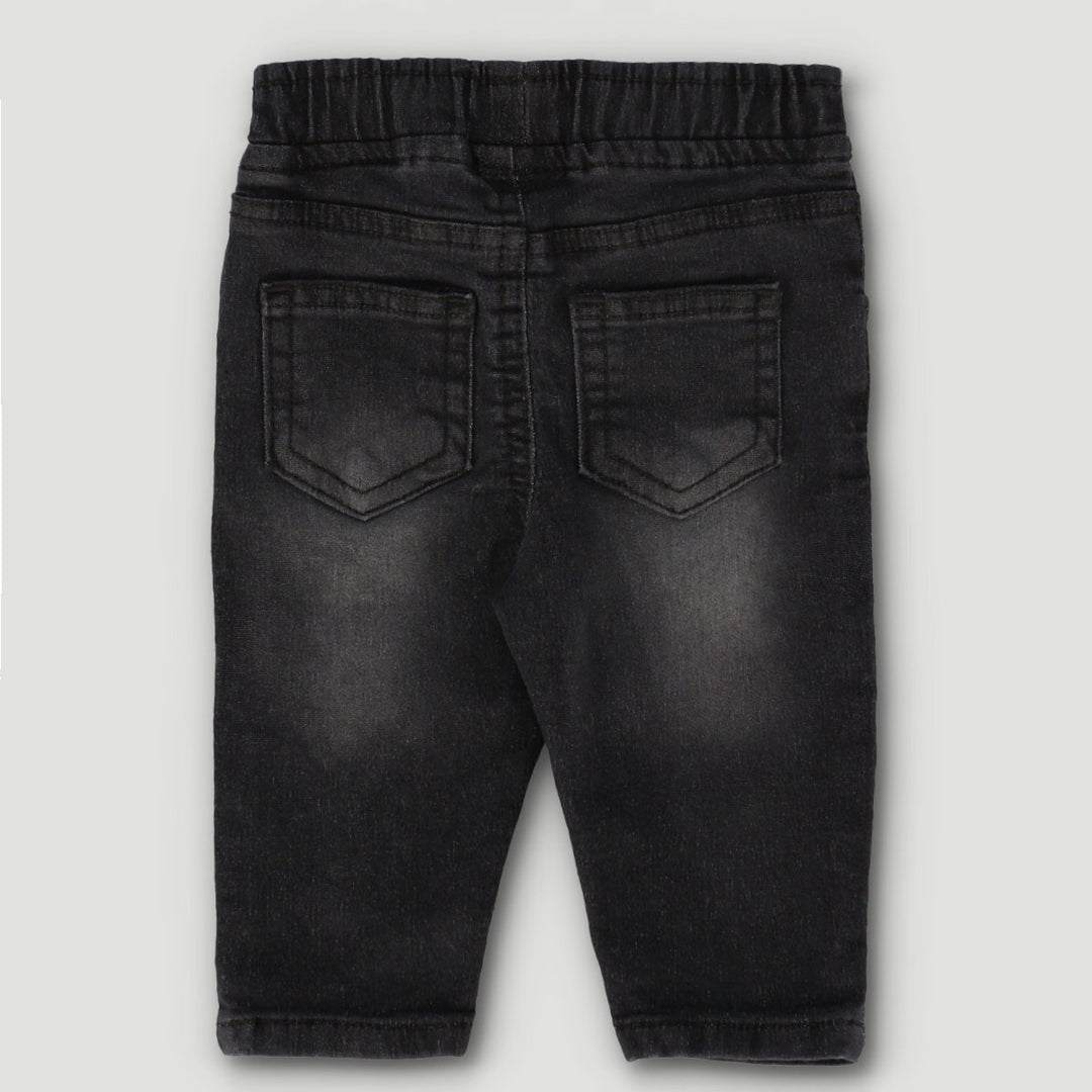 Slim Leg Pull On Denim Jean - Black