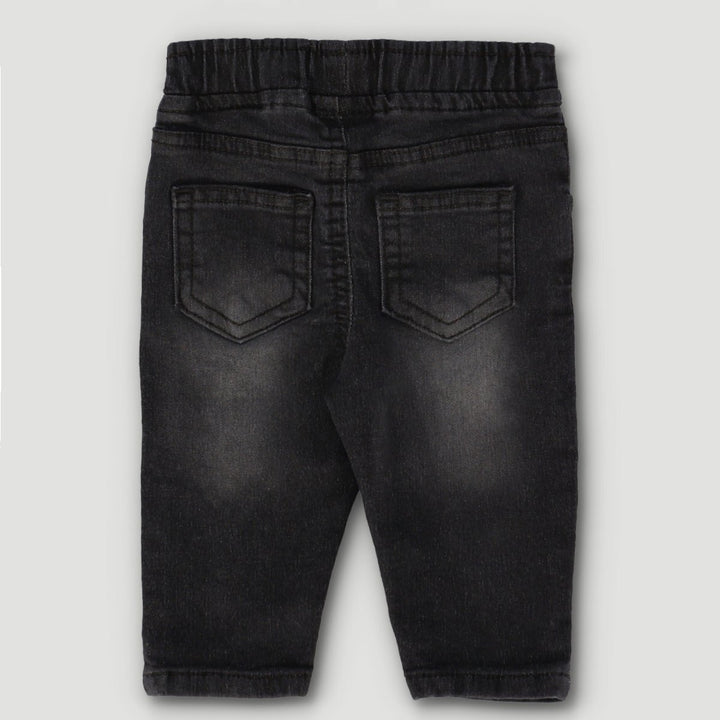 Slim Leg Pull On Denim Jean - Black