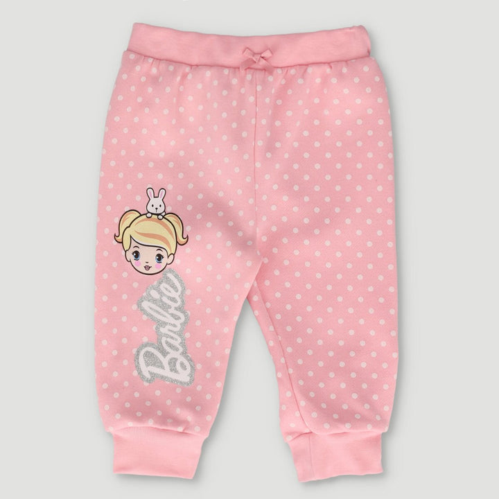 Barbie Spot Fleece Bottoms - Pink