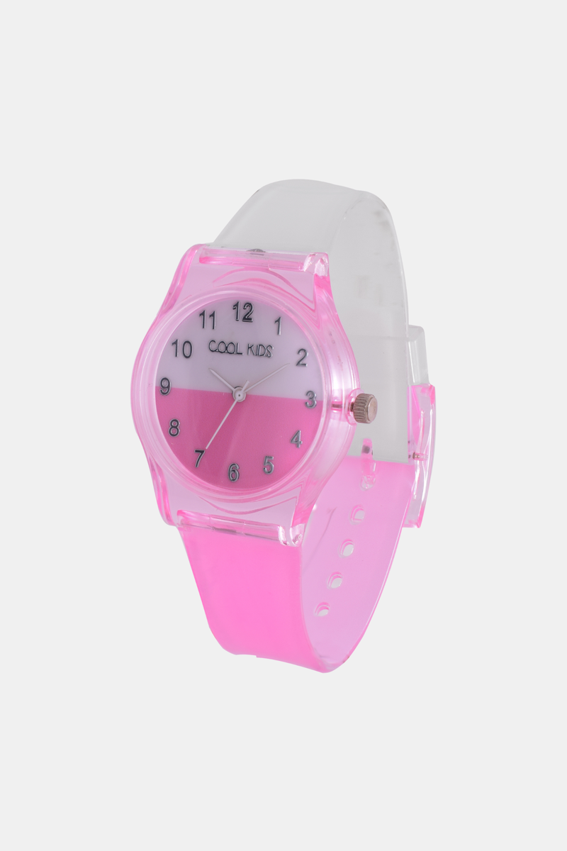 Girls Jelly Analogue Watch - Pink