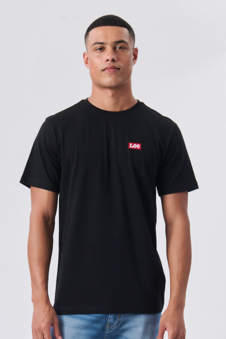 Embroidered Core Box Tee - Black