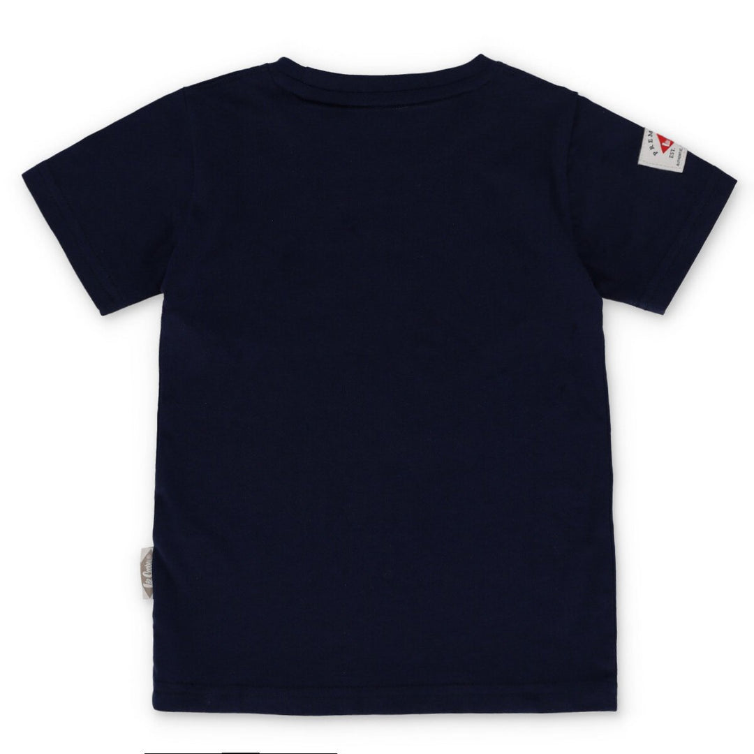 Pre-Boys Short Sleeve Eliseo Logo Tee - Navy