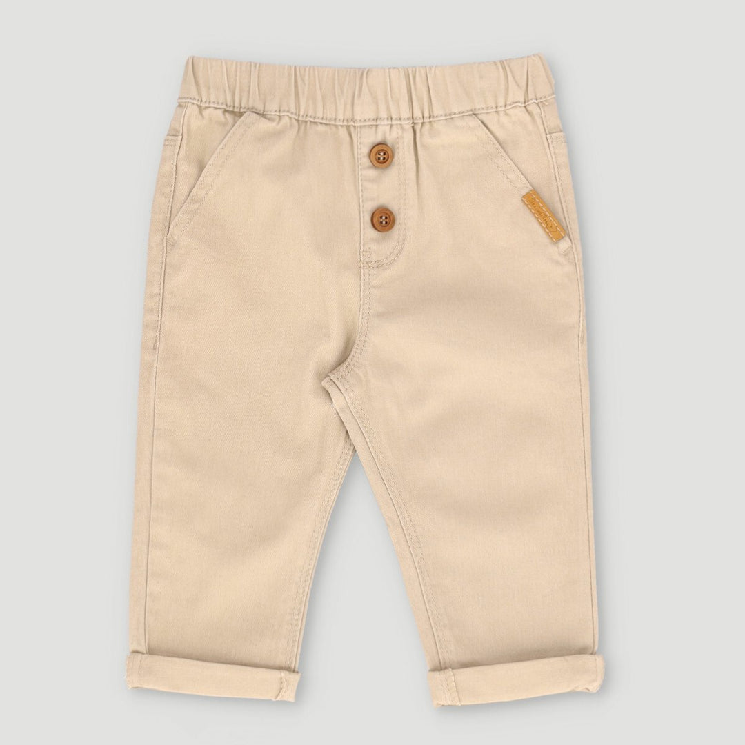Slim Leg Pull On Twill Pant - Stone