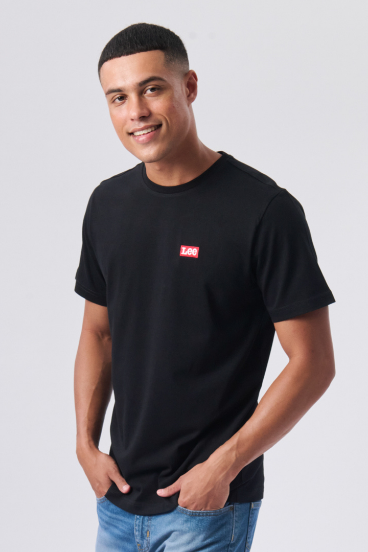 Embroidered Core Box Tee - Black