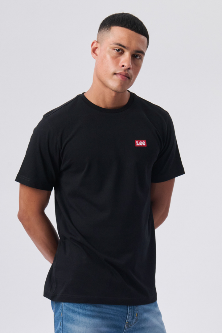Embroidered Core Box Tee - Black