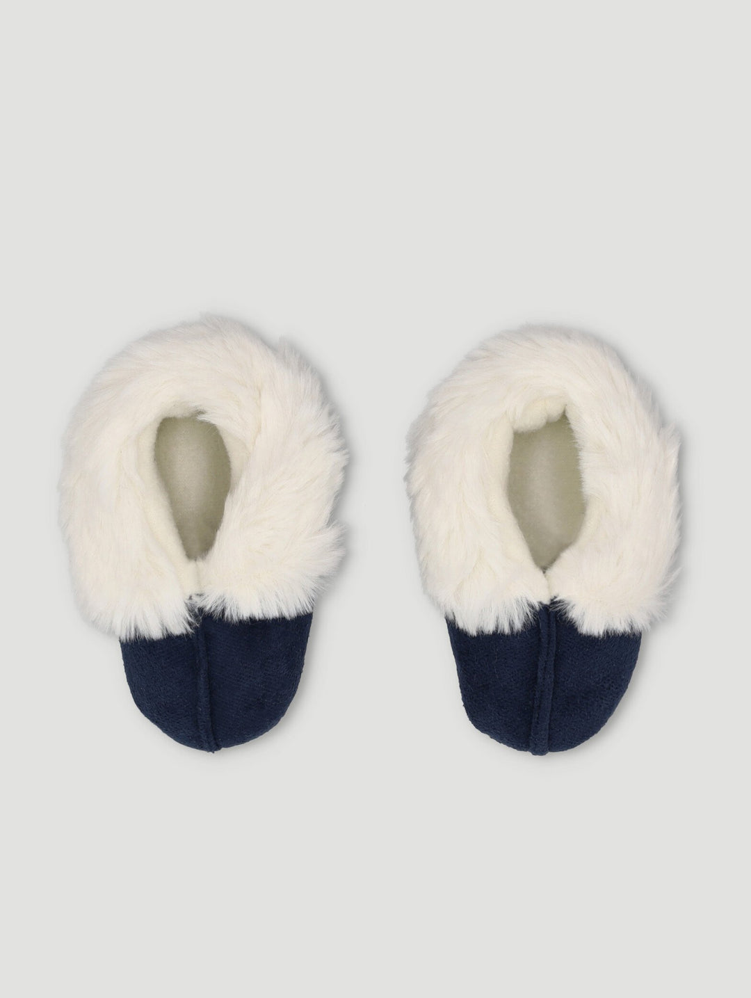 Mock Suede Slipper - Navy