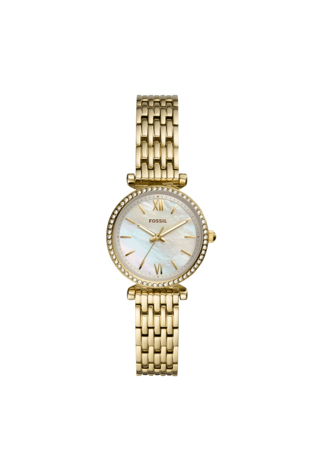 Ladies Carlie Mini 28mm Three-Hand Gold-Tone Stainless Steel Watch