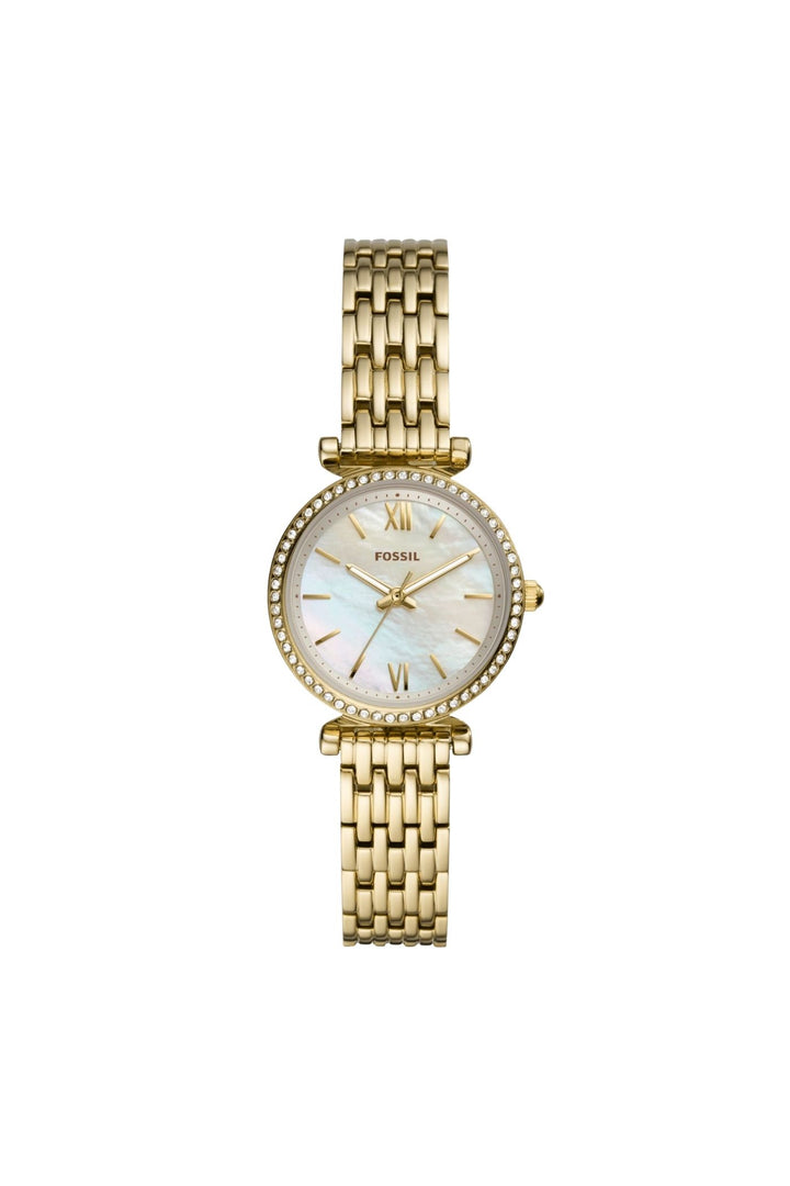 Ladies Carlie Mini 28mm Three-Hand Gold-Tone Stainless Steel Watch