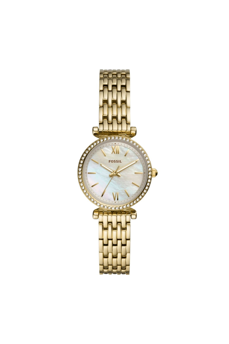 Ladies Carlie Mini 28mm Three-Hand Gold-Tone Stainless Steel Watch