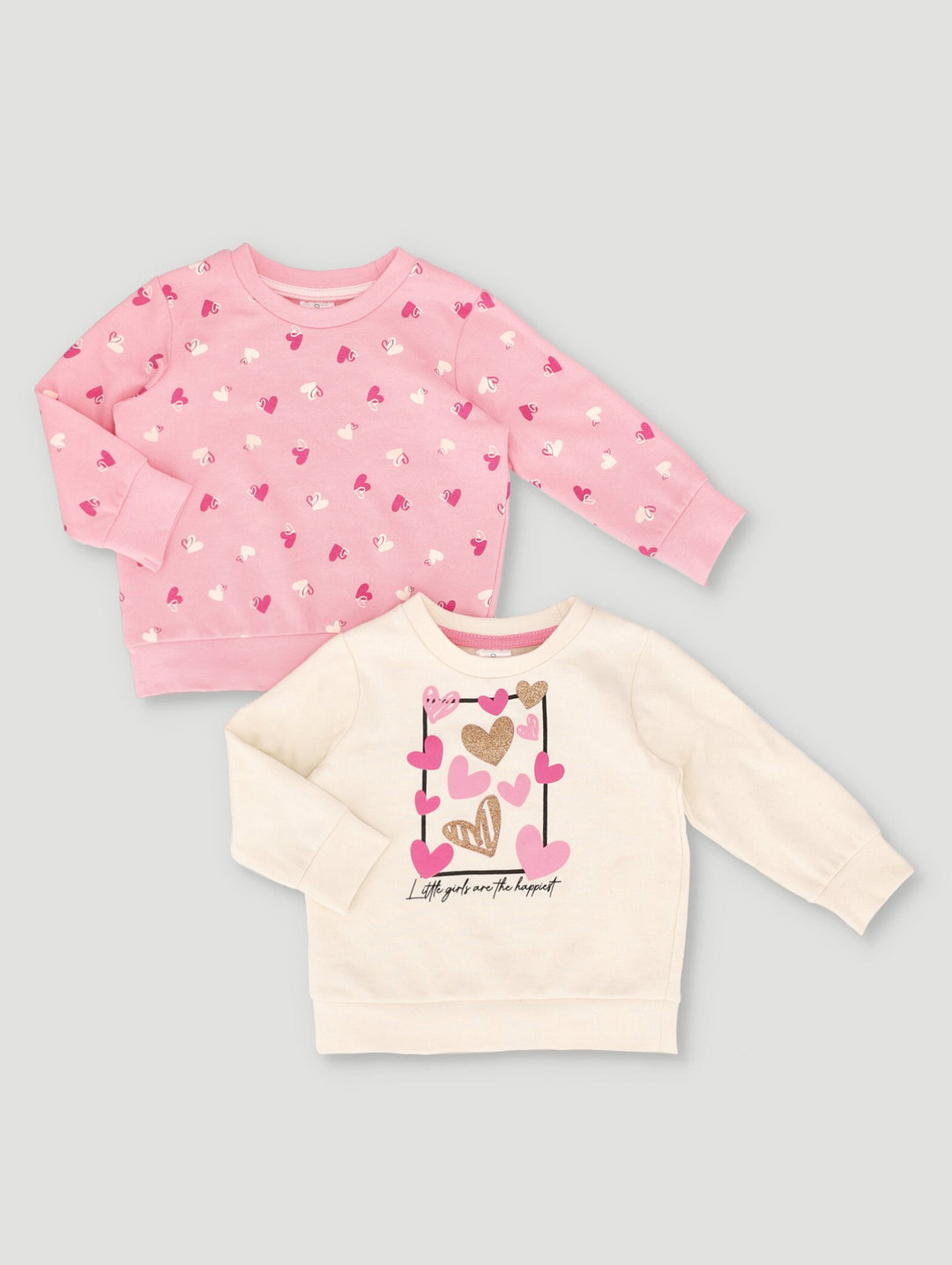 Baby Girls 2 Pack Fleece Top - Pink