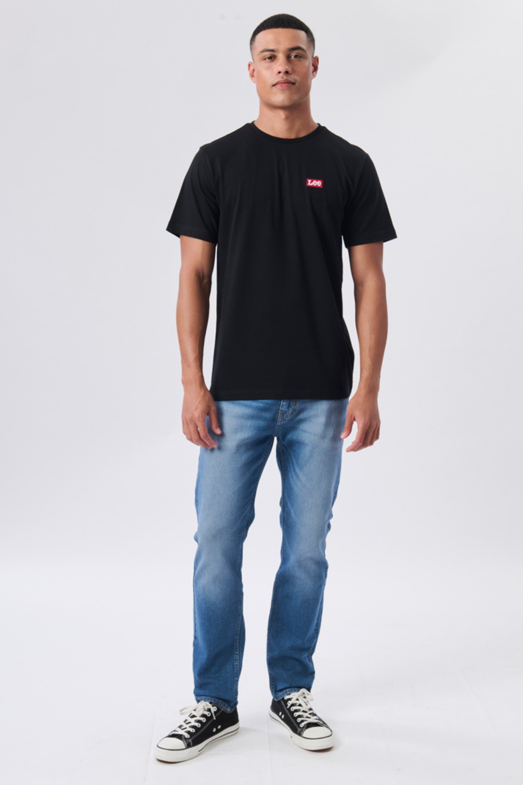 Embroidered Core Box Tee - Black