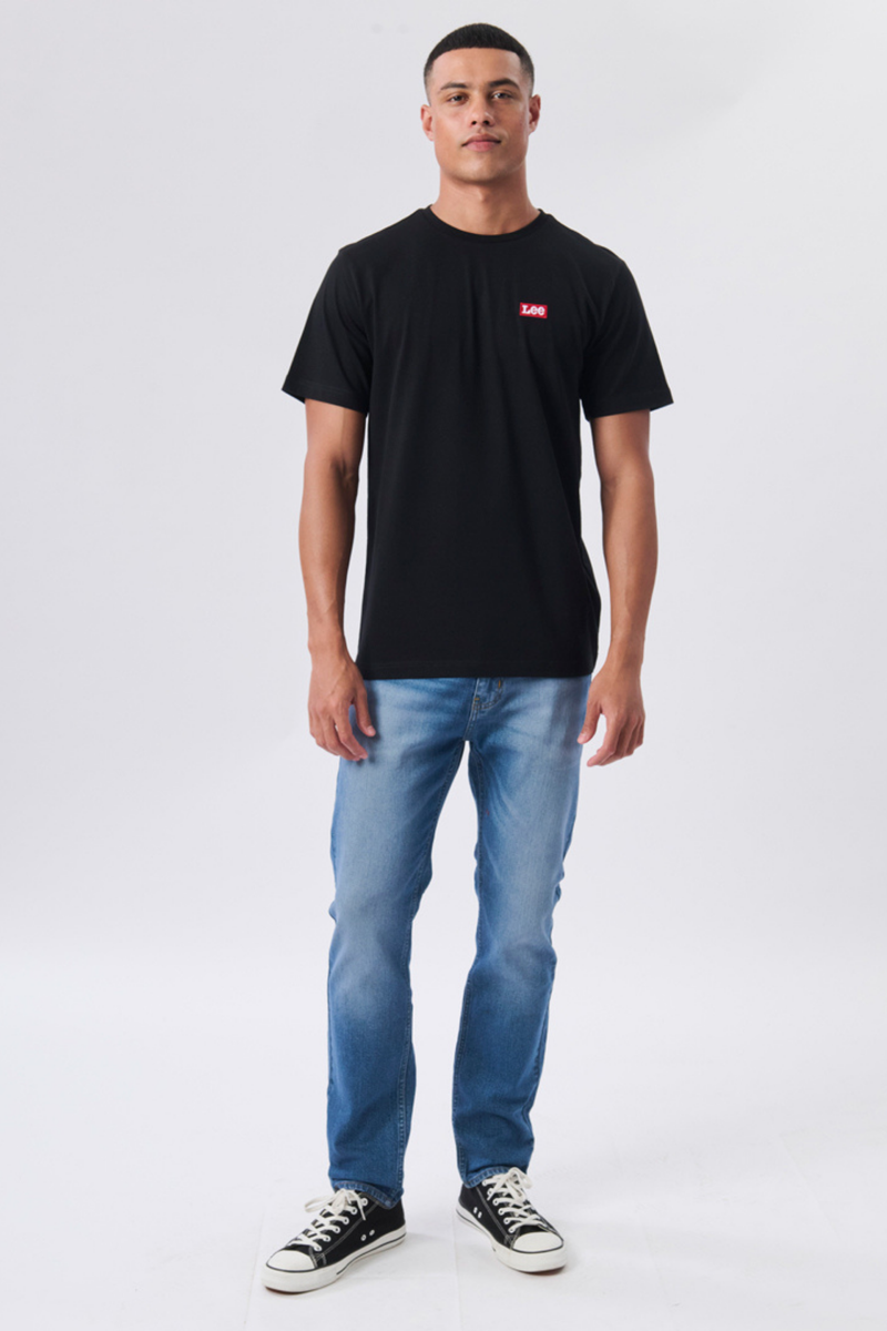 Embroidered Core Box Tee - Black