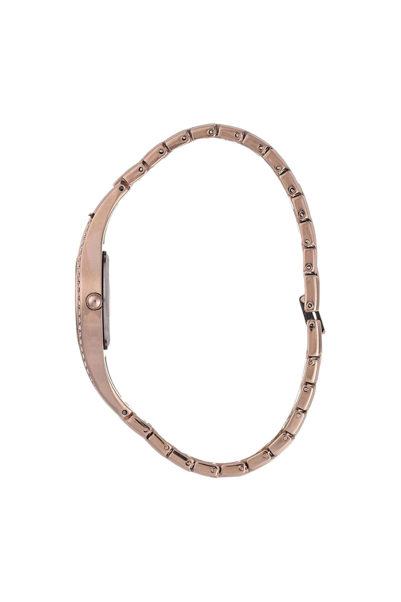 25mm Stone Case Pink Champagne Dial Watch - Rose Gold