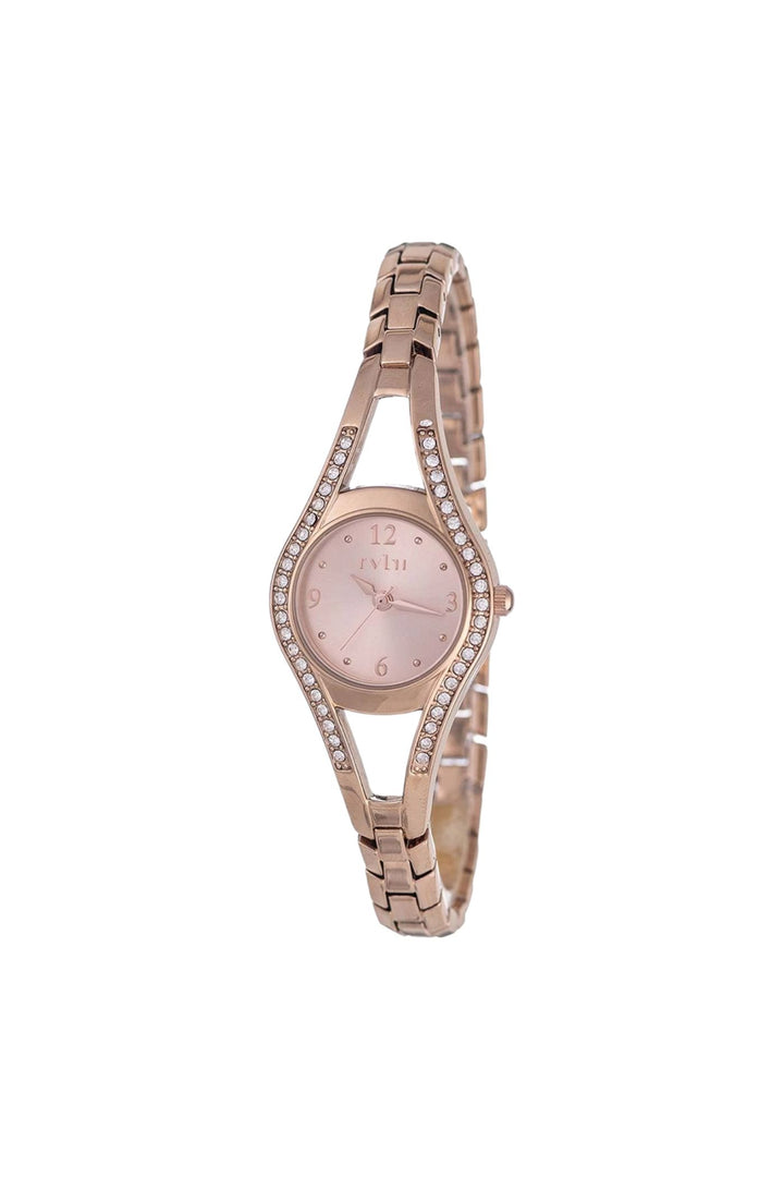 25mm Stone Case Pink Champagne Dial Watch - Rose Gold