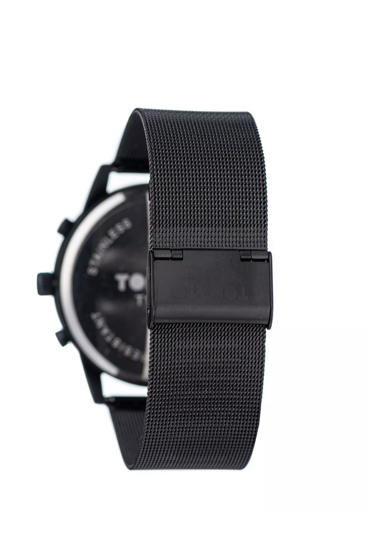 40Mm Case & Black Dial Mesh Bracelet Watch - Black