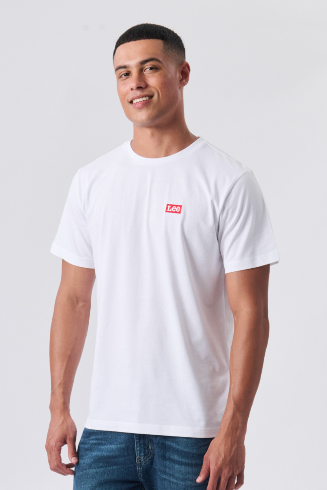 Embroidered Core Box Tee - White