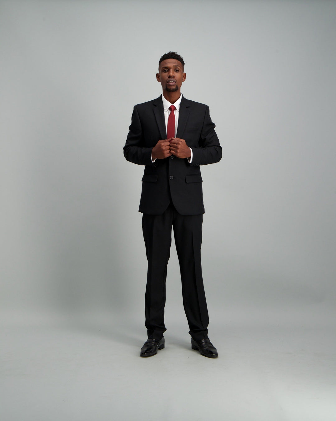 Men's Slim Fit Suit Trouser - Black