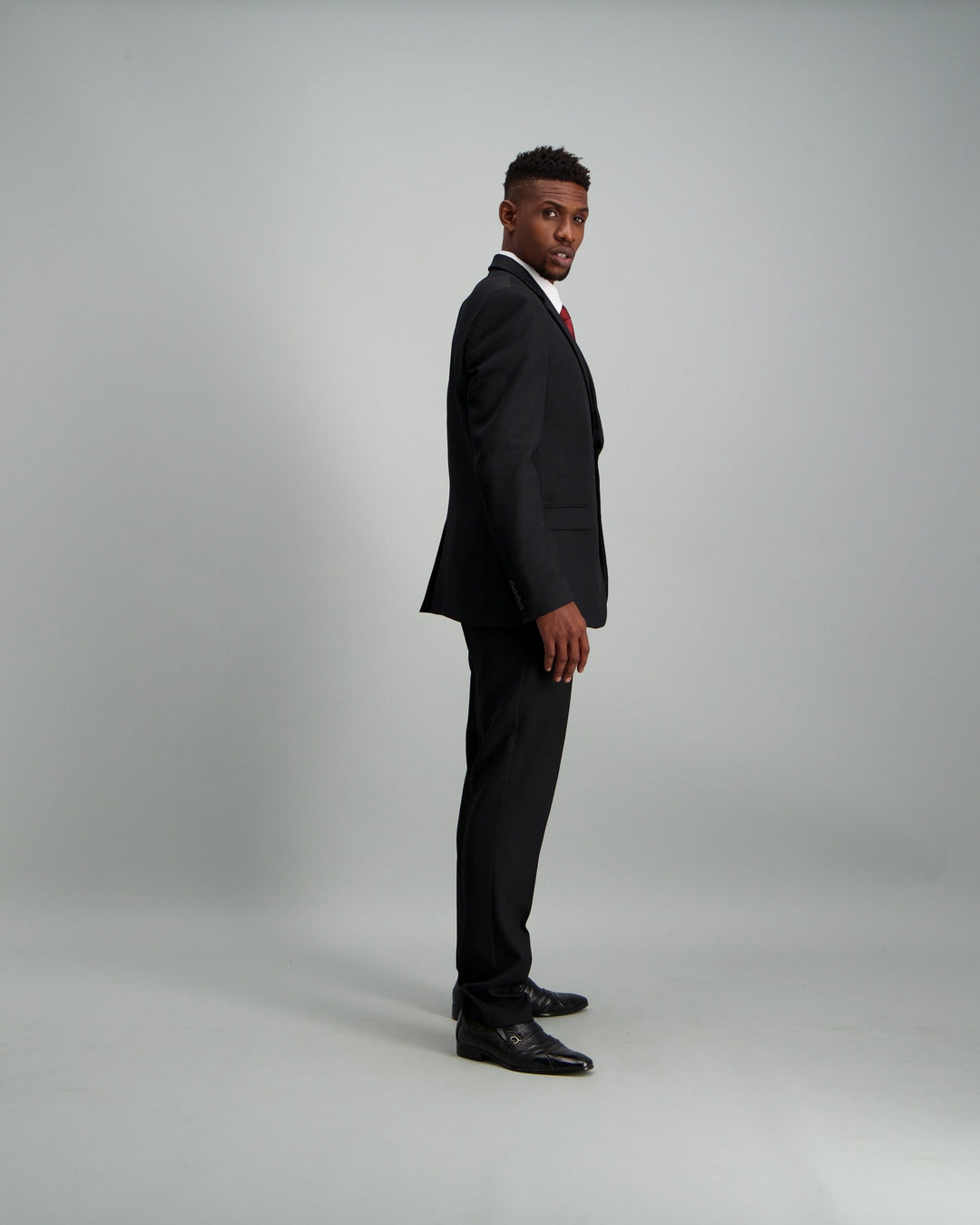 Men's Slim Fit Suit Trouser - Black