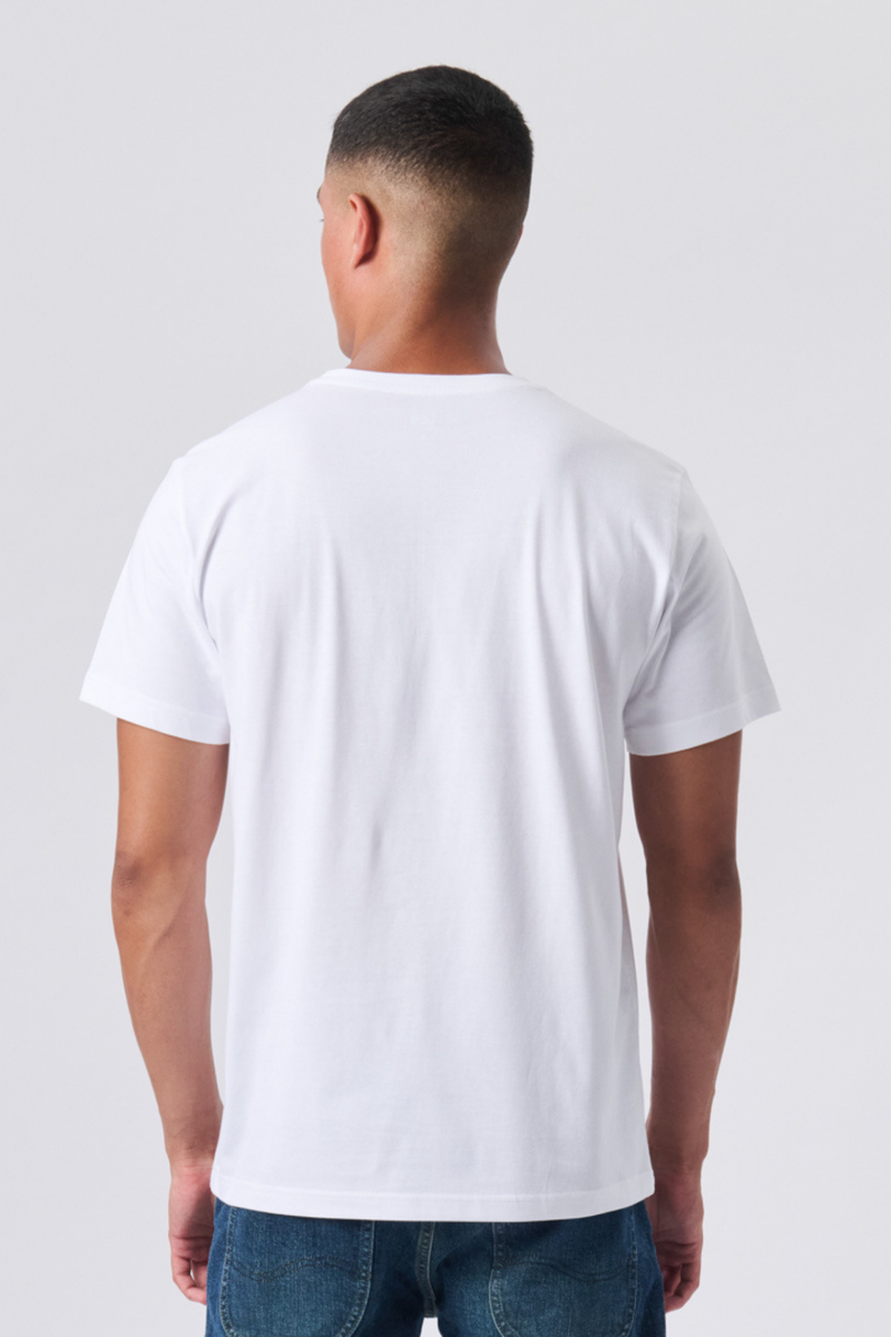 Embroidered Core Box Tee - White