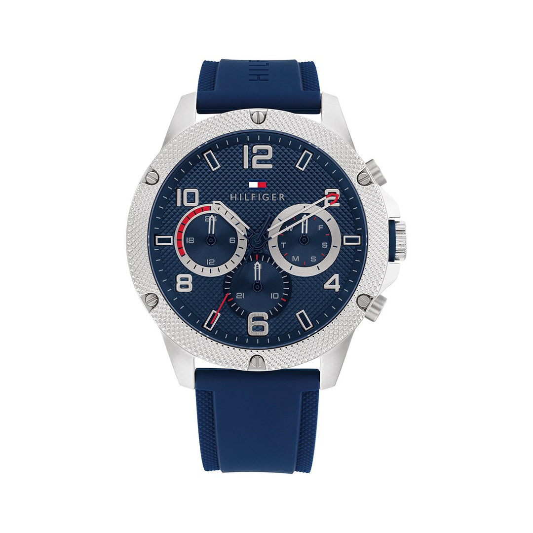Blaze 46Mm Watch Case With Blue Dial And Blue Silicone Strap