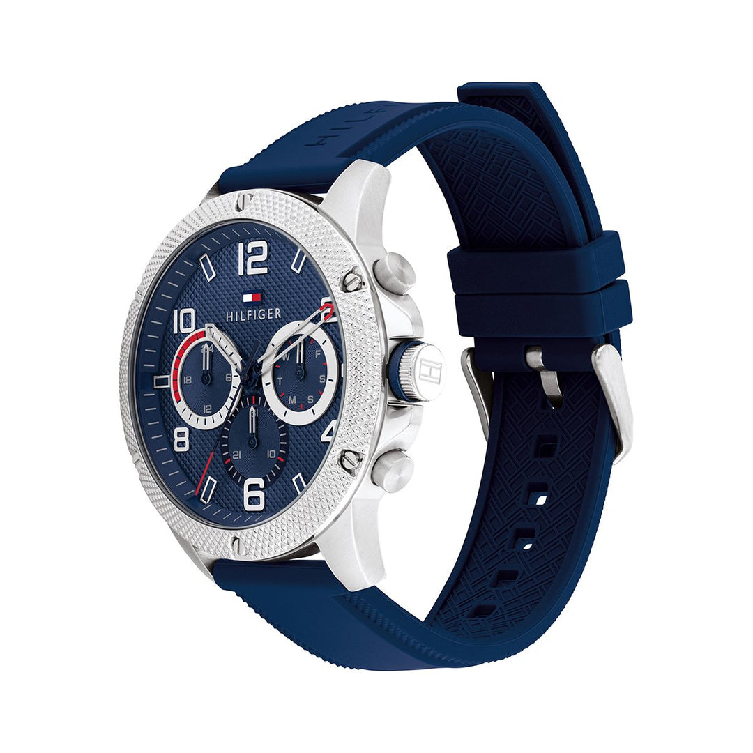 Blaze 46Mm Watch Case With Blue Dial And Blue Silicone Strap