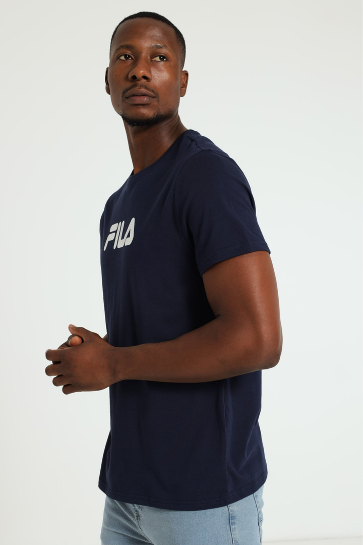 Mono Deckle Tee - Navy