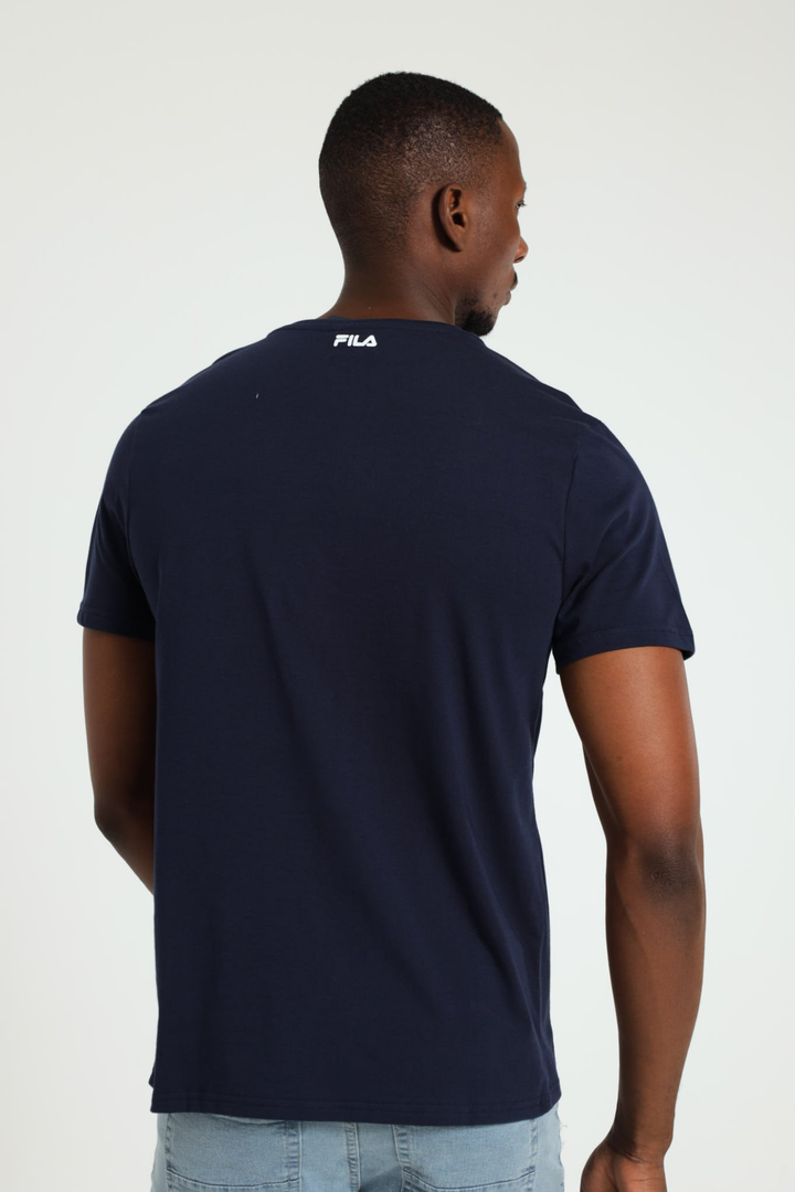 Mono Deckle Tee - Navy
