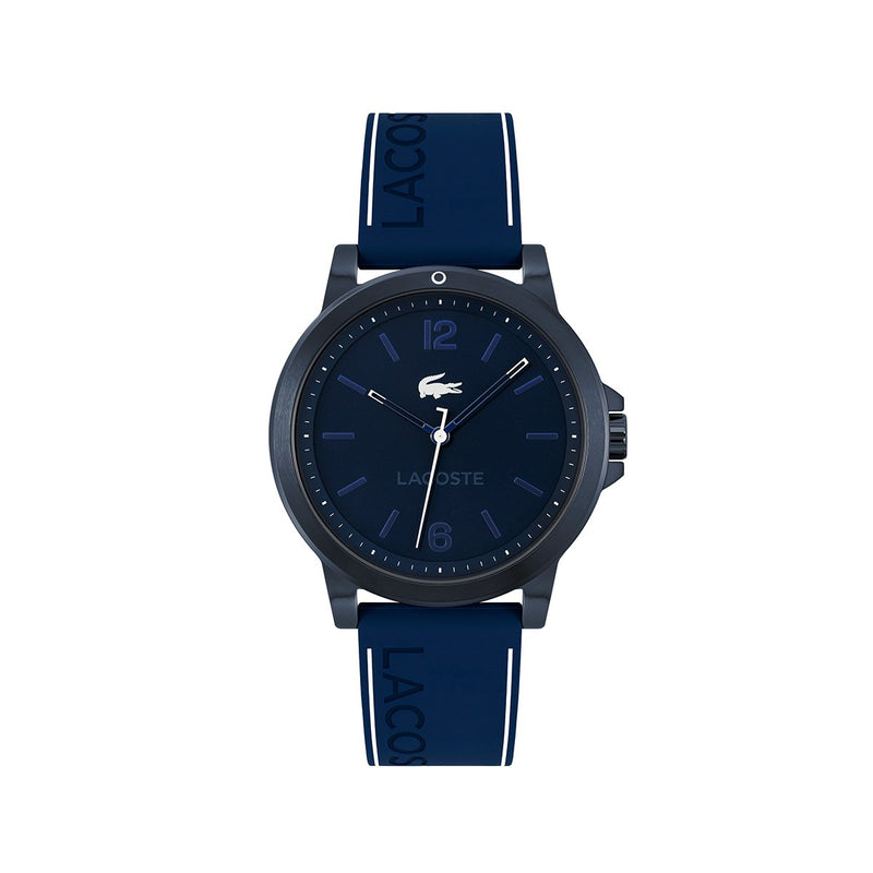 Court Ip Dark Blue Watch Case With Blue Dial & Blue Silicone