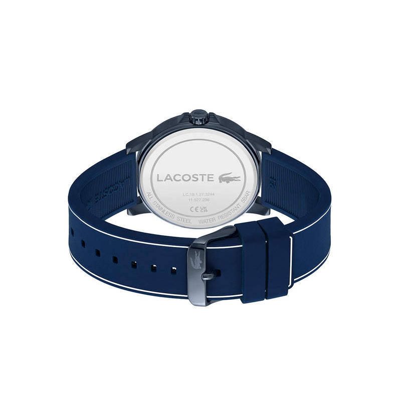 Court Ip Dark Blue Watch Case With Blue Dial & Blue Silicone