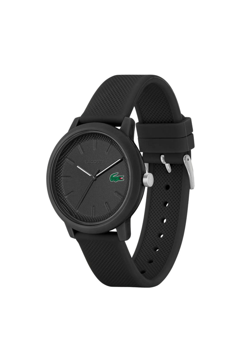 Lacoste Black Watch Case With Black Silicone Strap