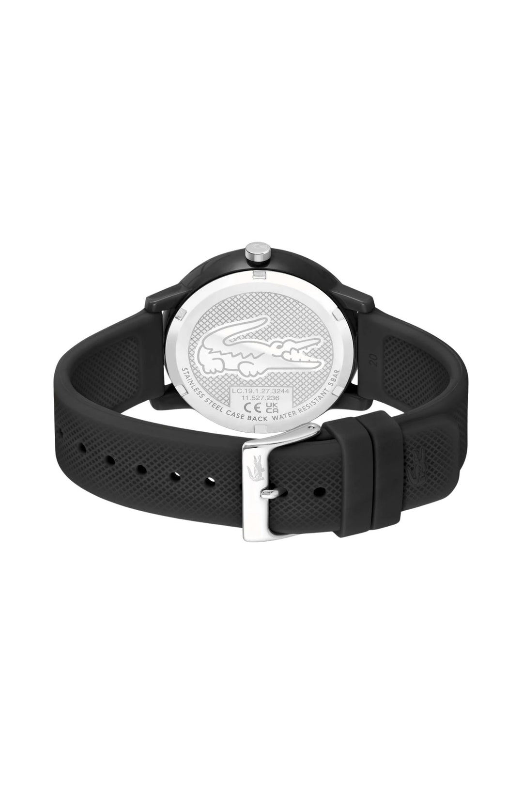 Lacoste Black Watch Case With Black Silicone Strap