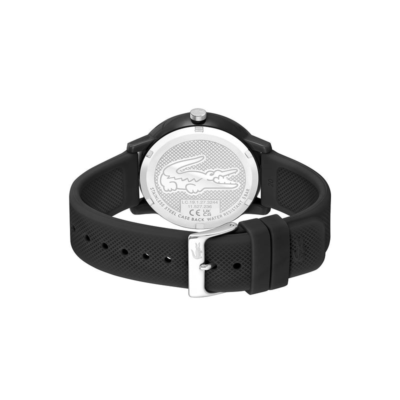 Lacoste Black Watch Case With Black Silicone Strap