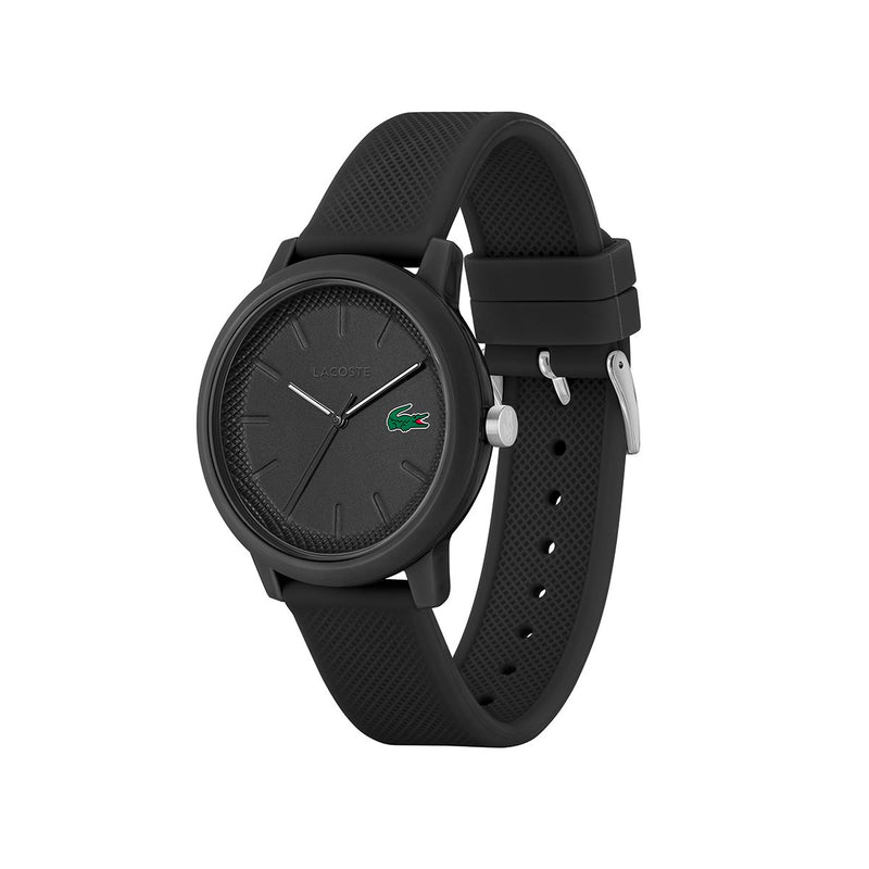 Lacoste Black Watch Case With Black Silicone Strap