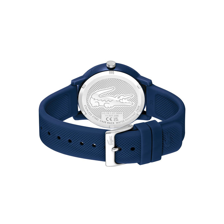 Lacoste Navy Watch Case With Matching Navy Silicone Strap