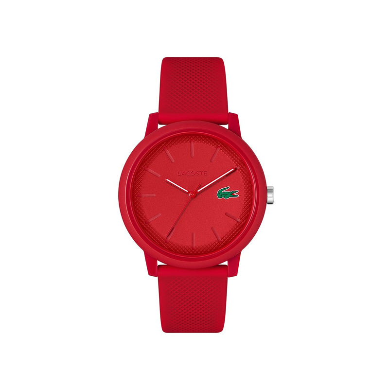 Lacoste Red Watch Case And Matching Red Silicone Strap