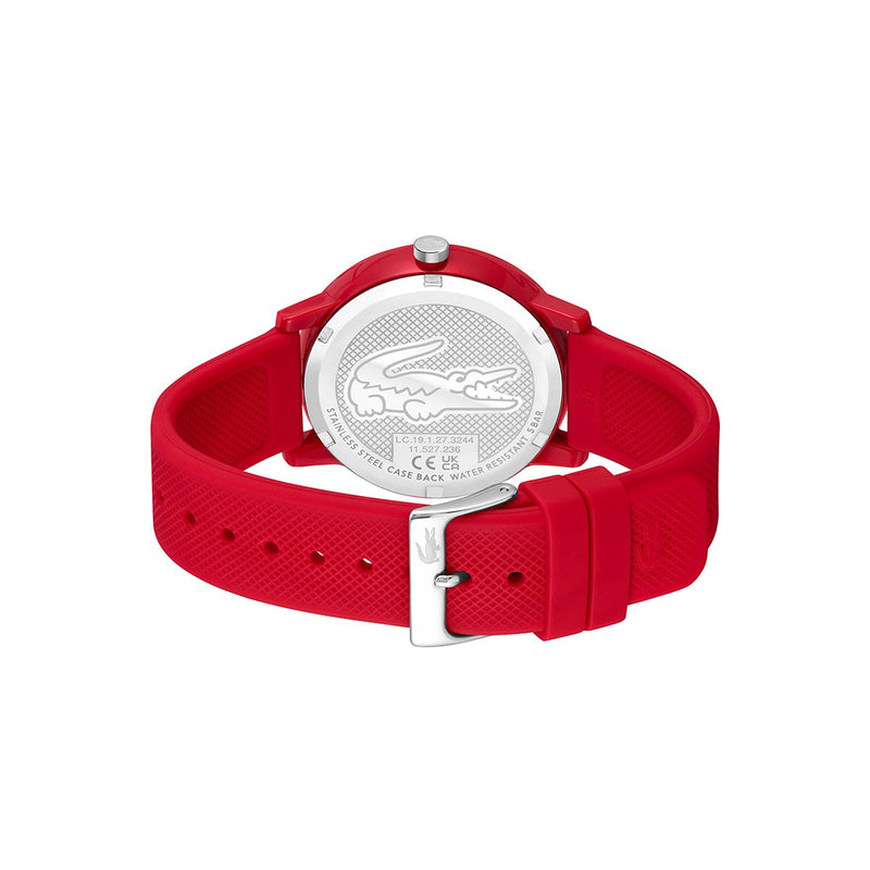 Lacoste Red Watch Case And Matching Red Silicone Strap